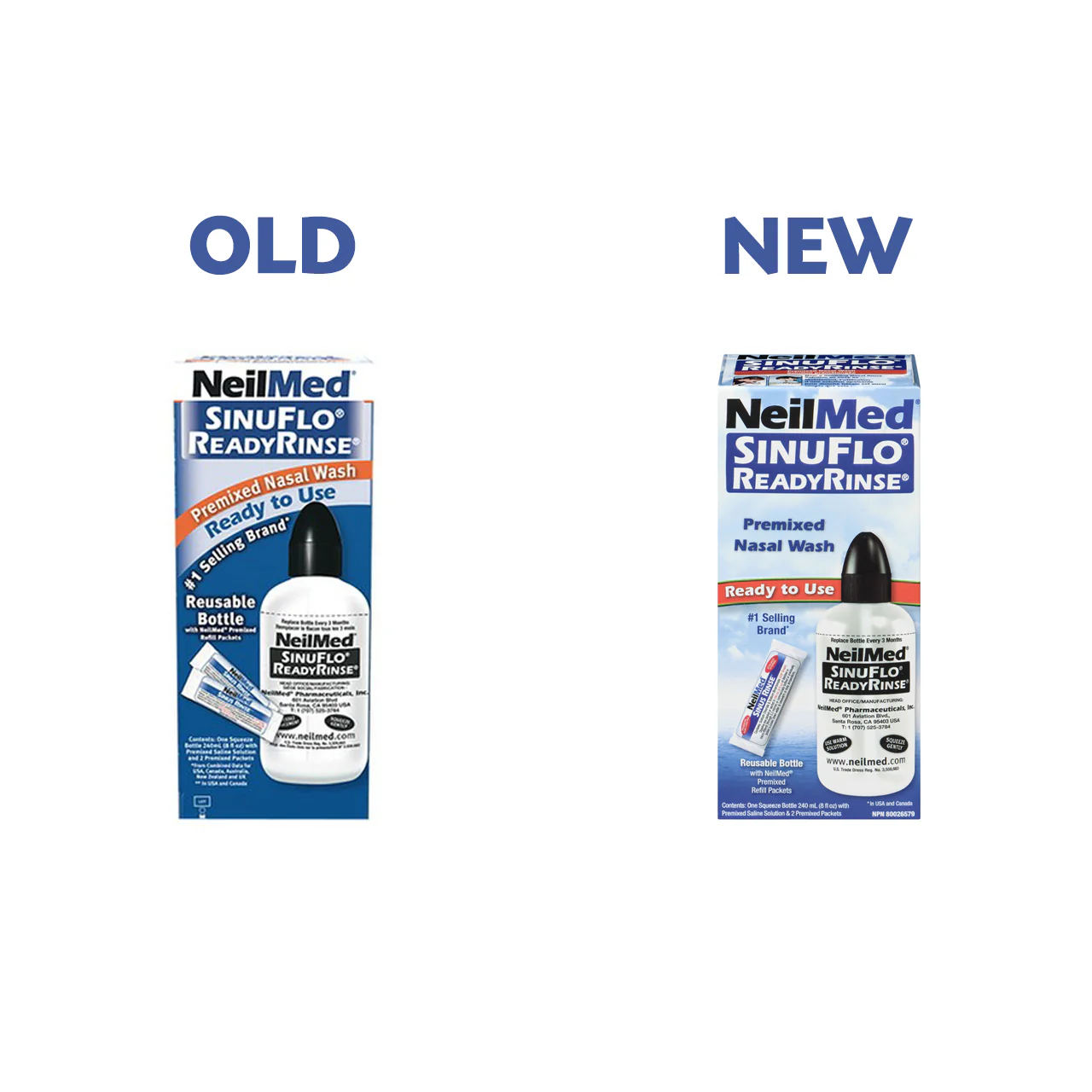 NeilMed - SinuFlo ReadyRinse Premixed Nasal Wash Kit | 1 Bottle + 2 Packets - Image 2