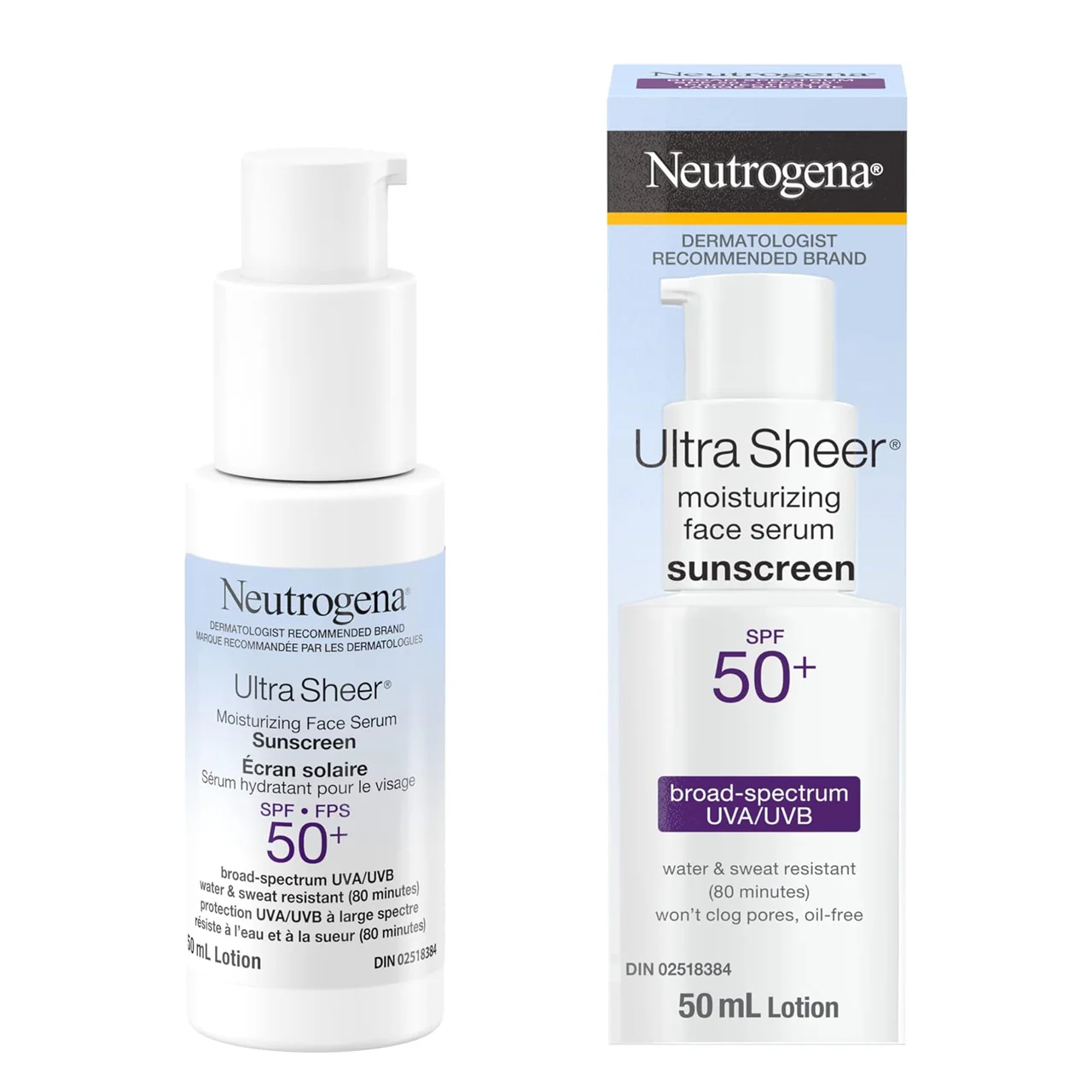 Neutrogena - Ultra Sheer Moisturizing Face Serum SPF 50 | 50 mL