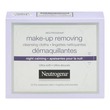 Neutrogena Make-Up Removing Cleansing Wipes - Ultra Soft Night Calming | 25 Wipes