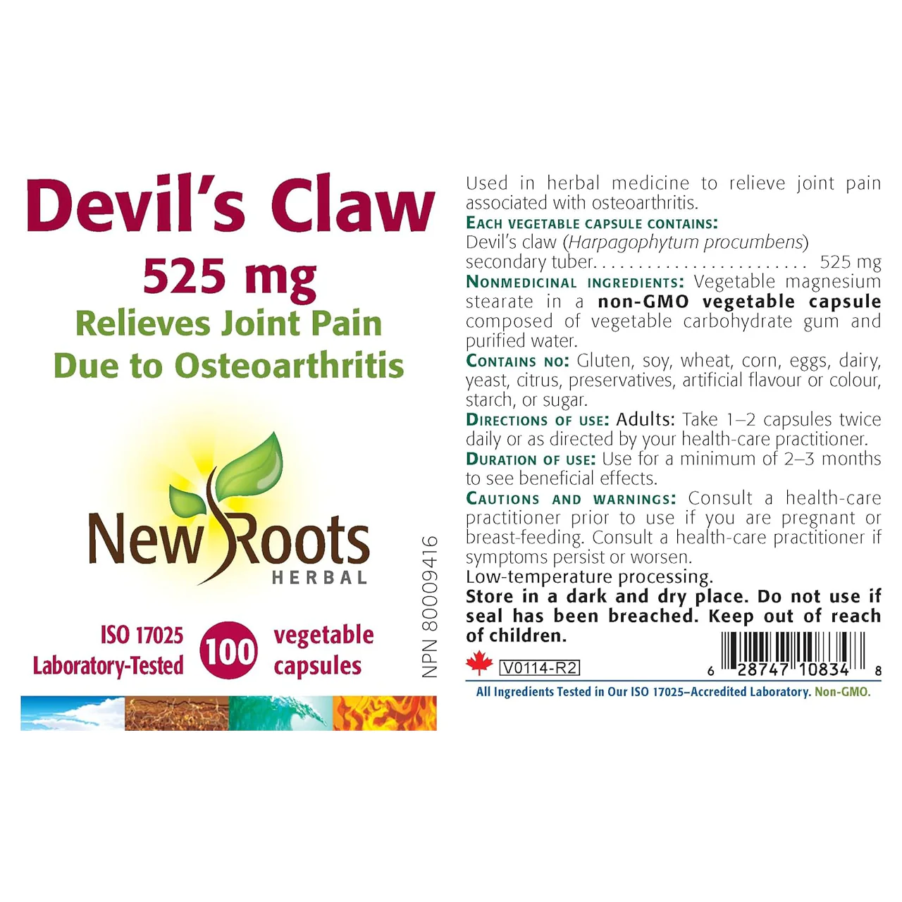 New Roots - Devil's Claw 525 mg | 100 Capsules - Image 3