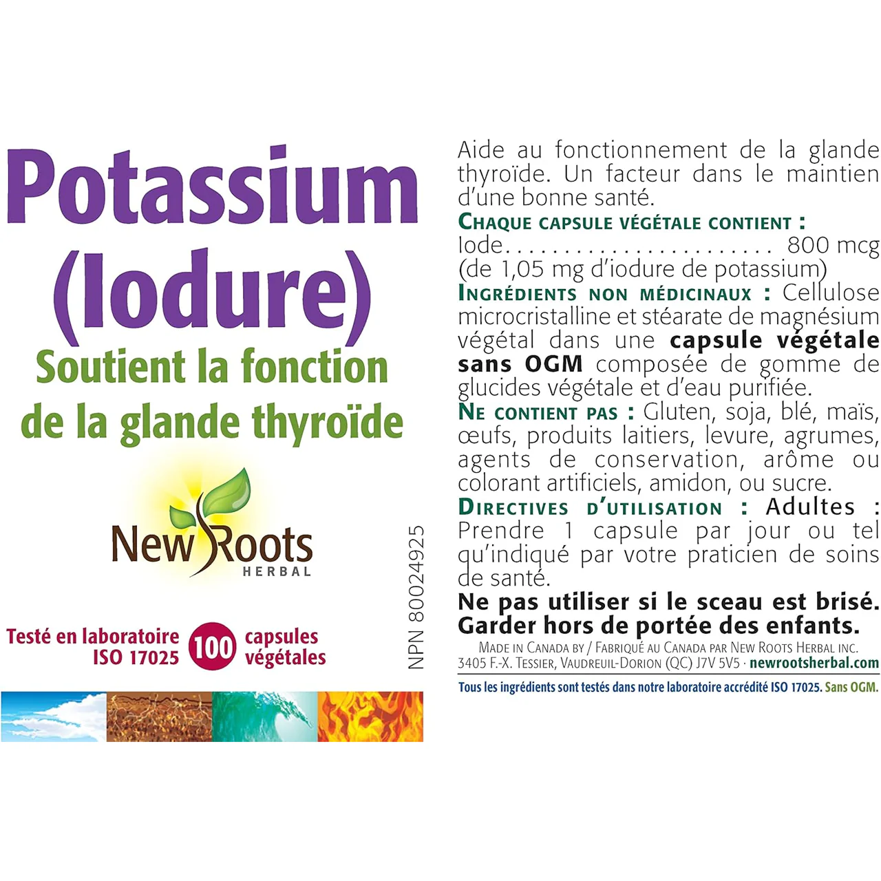 New Roots - Potassium Iodide | 100 Vegetable Capsules* - Image 3