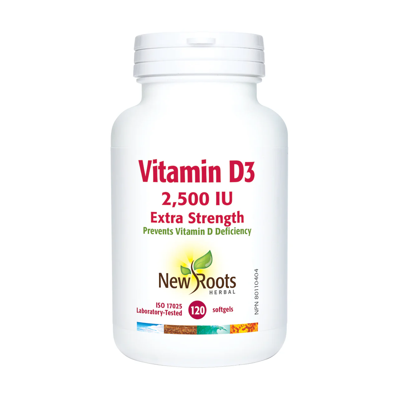 New Roots - Vitamin D3 2500 IU Extra Strength | 120 Softgels