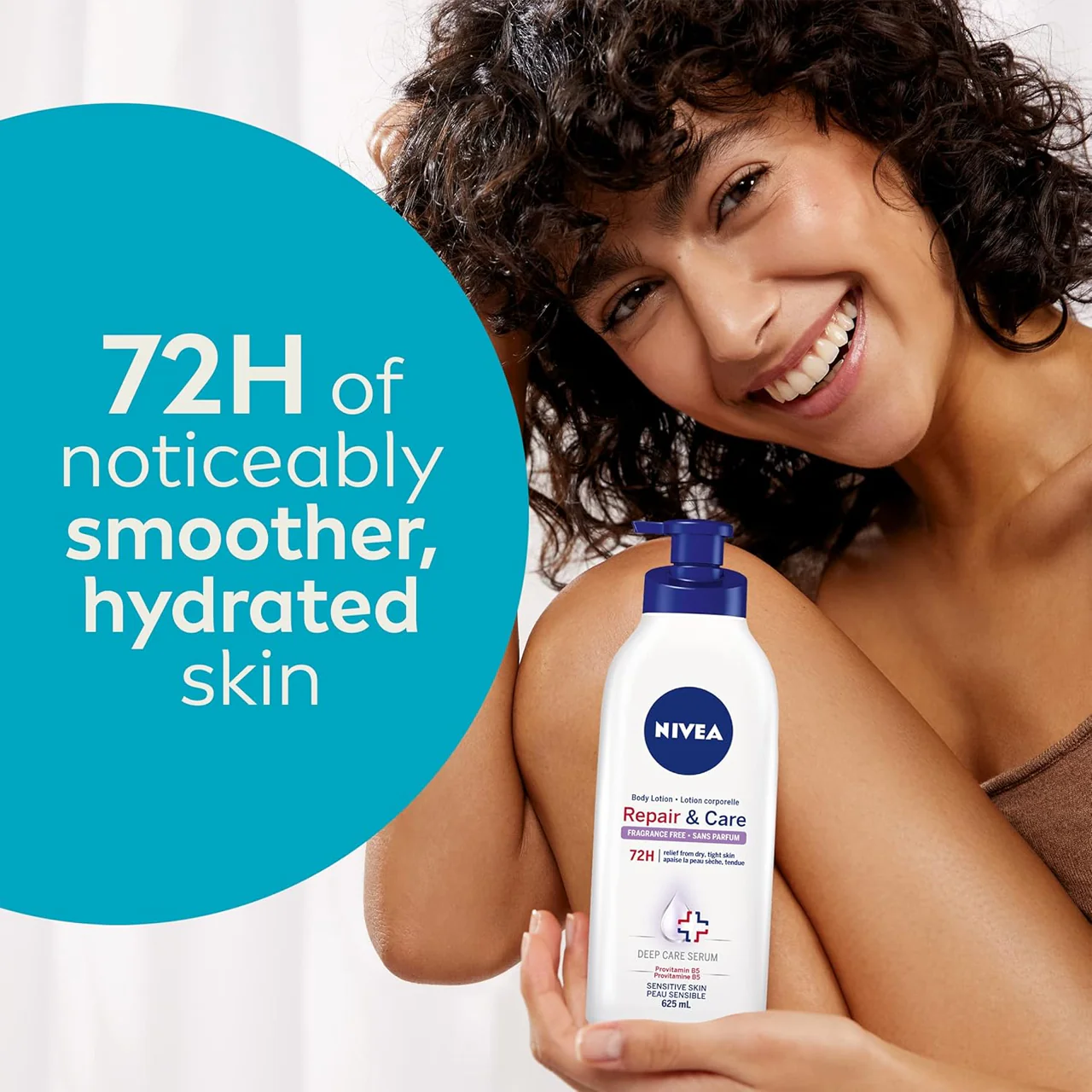 Nivea - 72H Repair & Care Body Lotion, Fragrance Free | 625 mL - Image 2