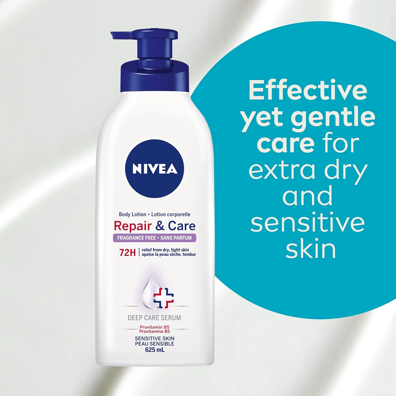 Nivea - 72H Repair & Care Body Lotion, Fragrance Free | 625 mL - Image 4
