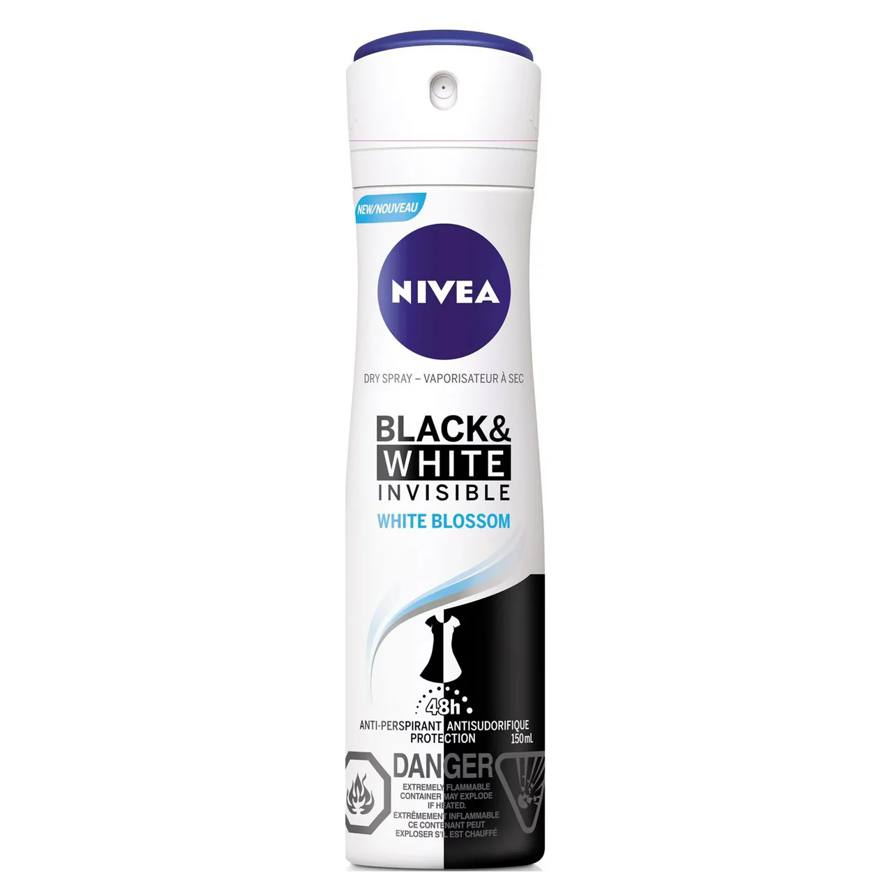 Nivea - Black & White Invisible Dry Spray - White Blossom | 150 mL