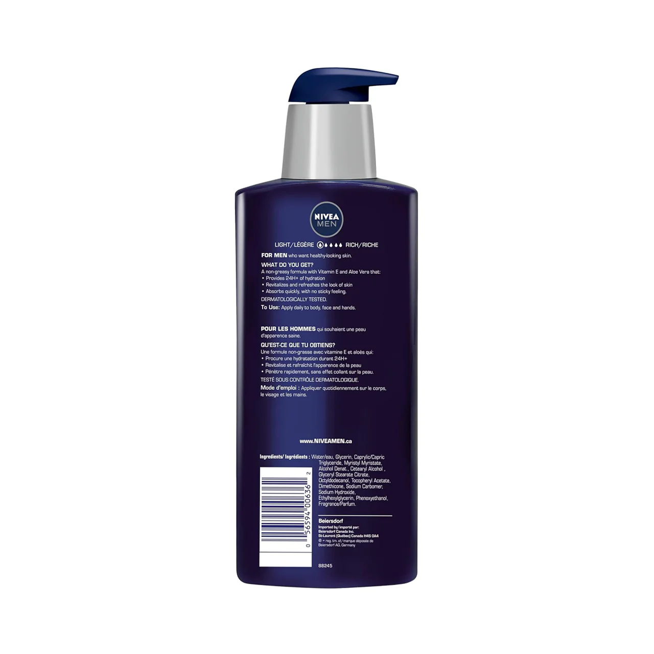 Nivea Men - Maximum 72H Hydration Body Lotion, with Aloe Vera | 500 mL - Image 3