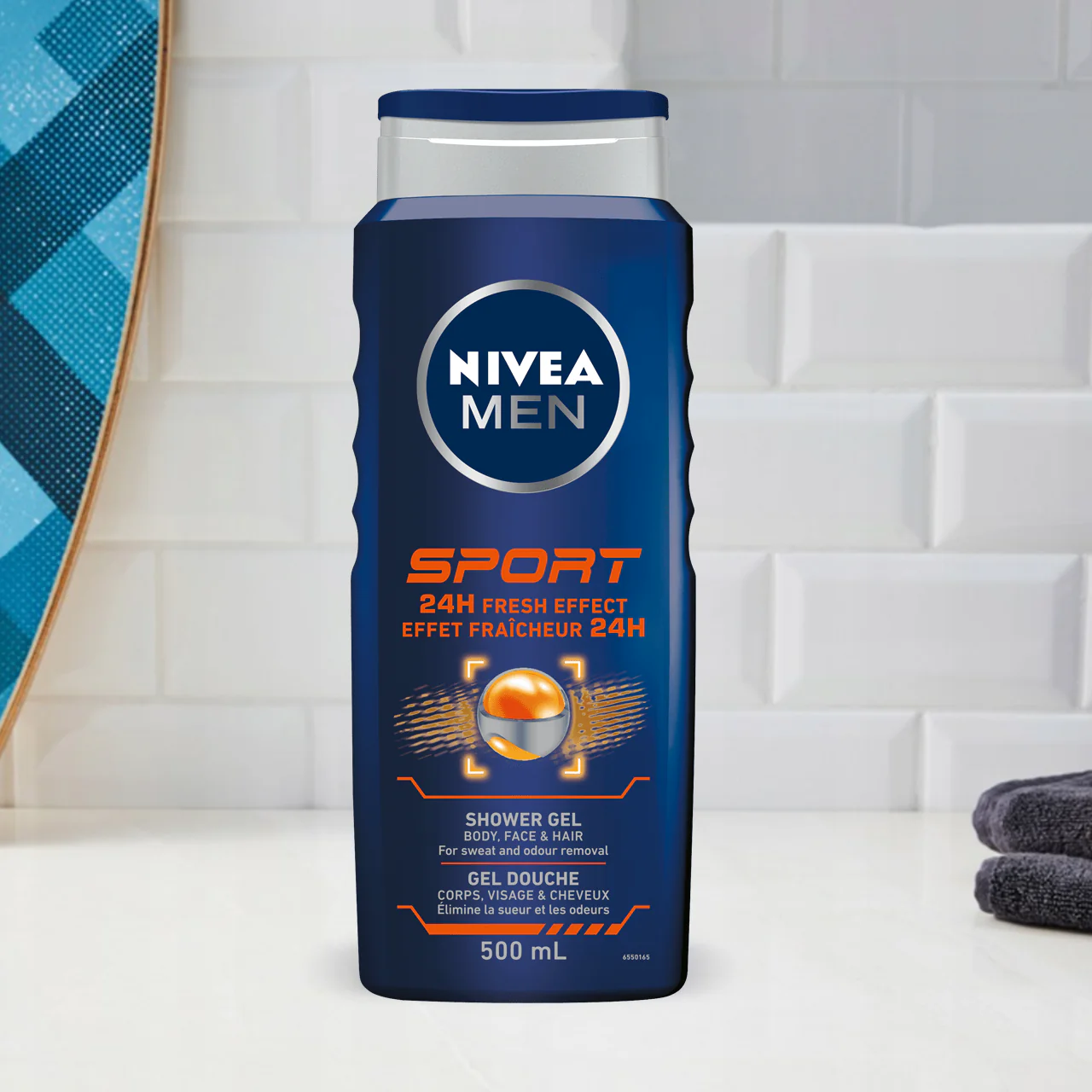 Nivea Men - Sport 24H Fresh Effect Shower Gel | 500 mL - Image 2