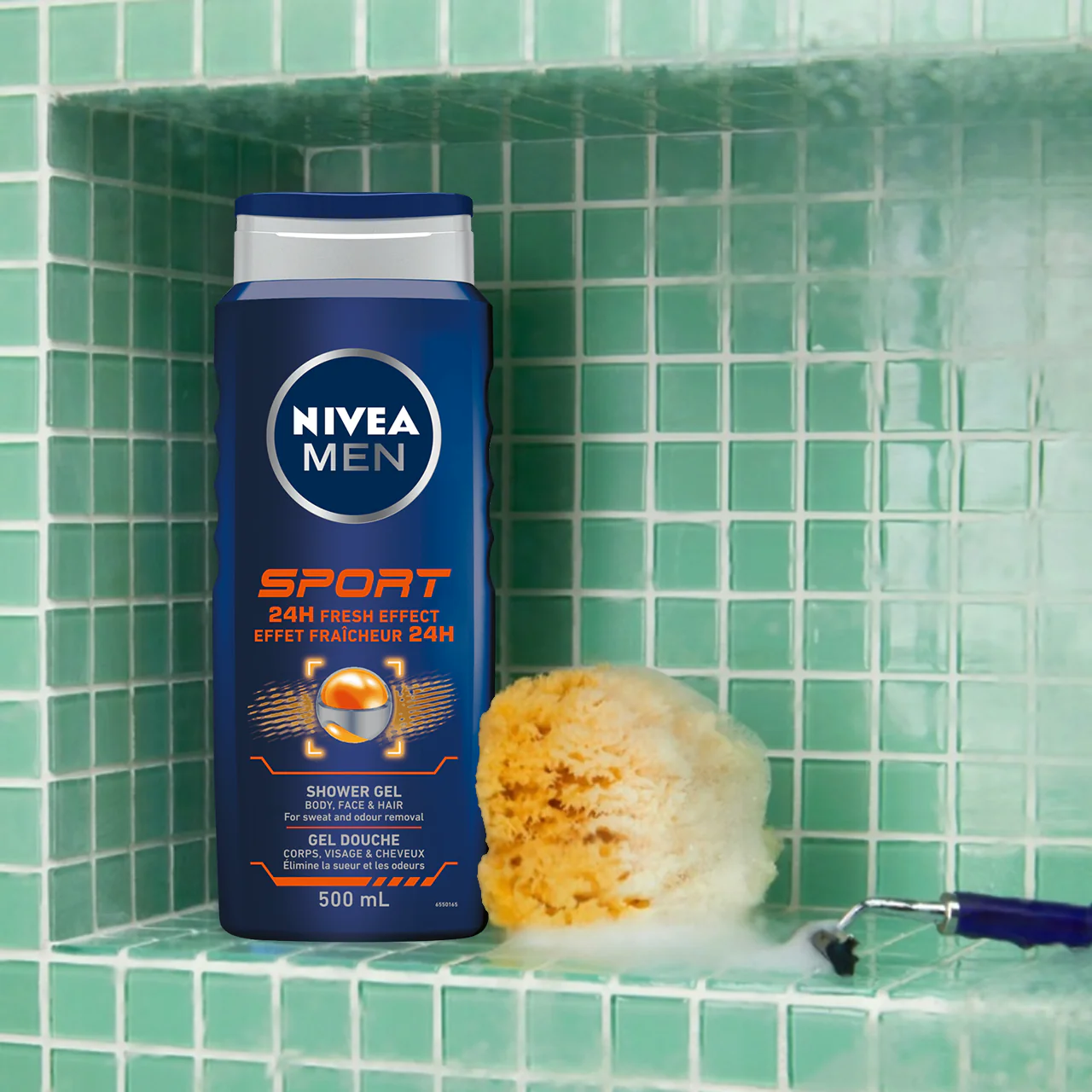 Nivea Men - Sport 24H Fresh Effect Shower Gel | 500 mL - Image 3