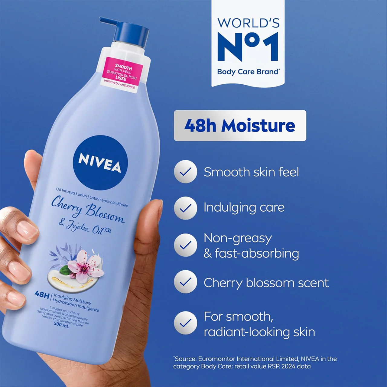 Nivea - Oil Infused Lotion, Cherry Blossom & Jojoba Oil | 500 mL - Image 3
