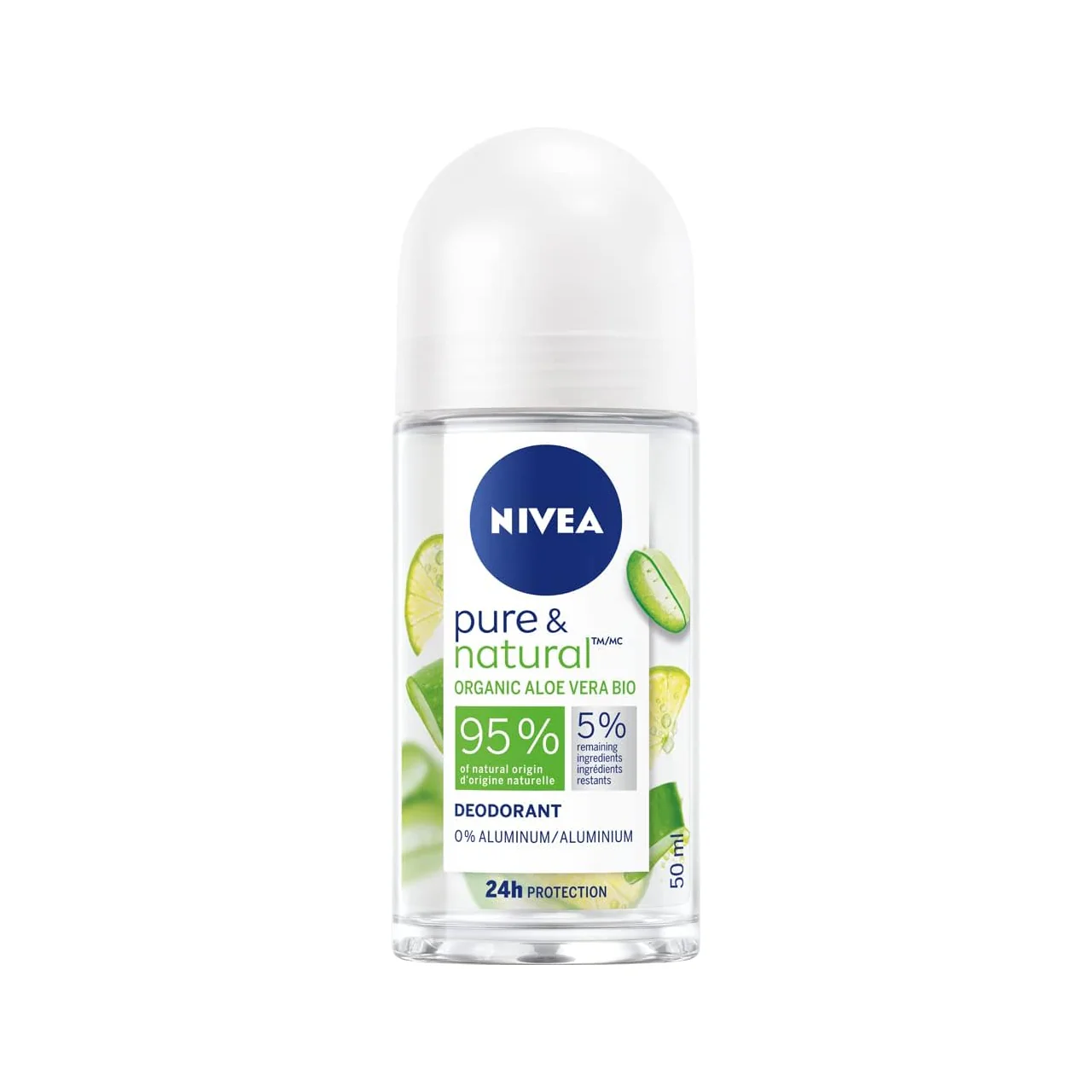 Nivea - Pure & Natural Organic Deodorant, Aloe Vera | 50 mL