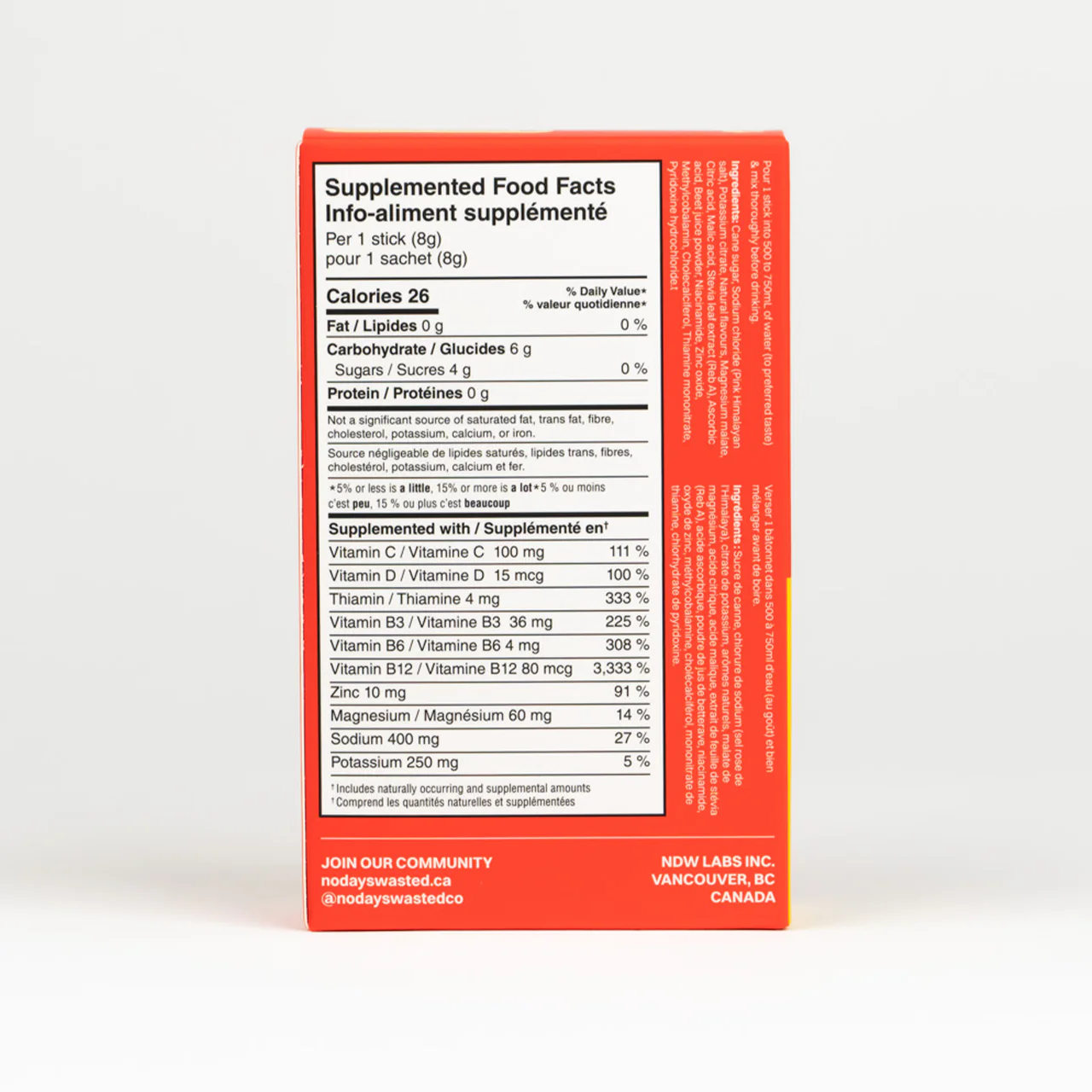 No Days Wasted - Hydration Replenisher, Strawberry Pineapple | 5 Packets - Image 2