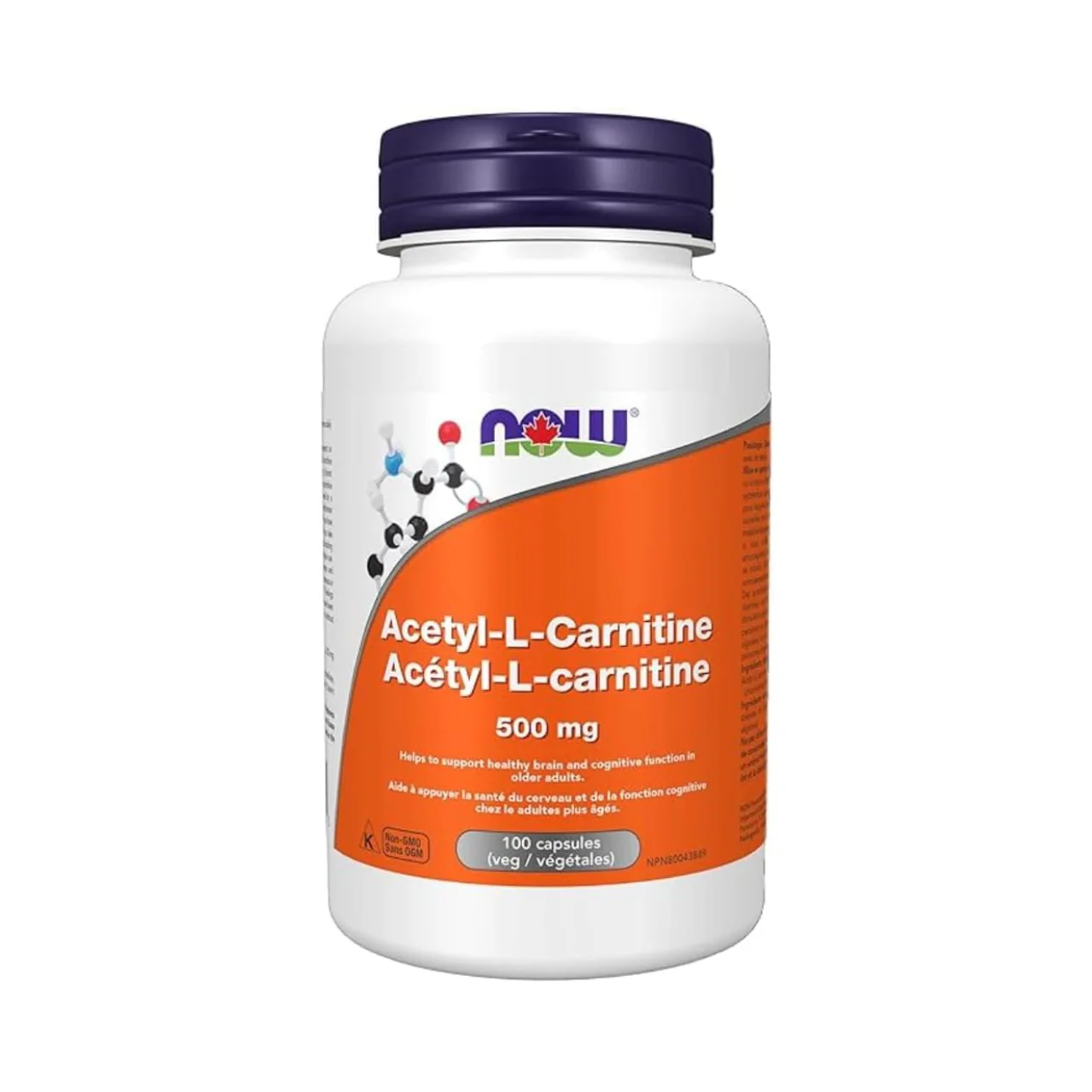 NOW - Acetyl-L-Carnitine 500 mg | 100 Veg Capsules