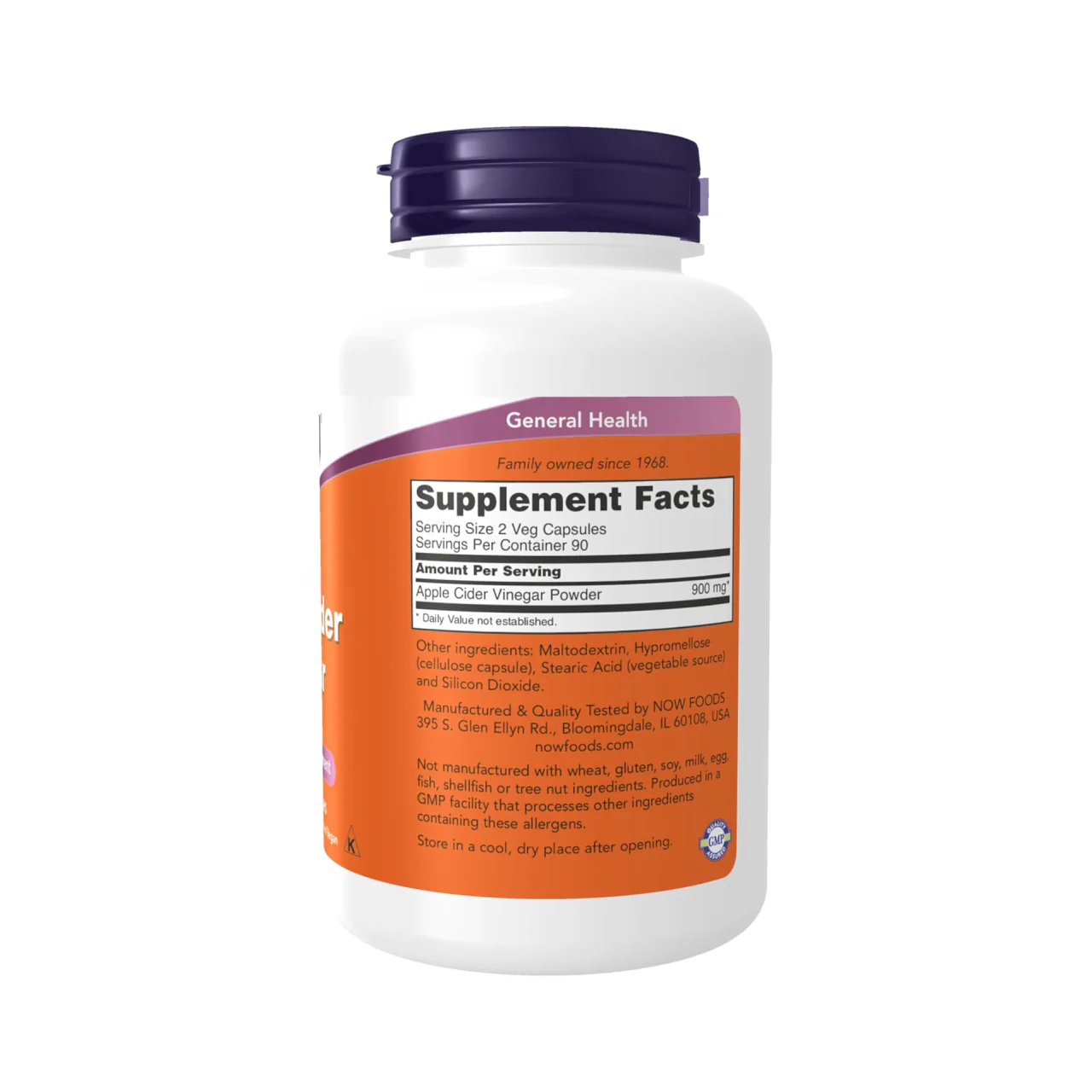 NOW - Cider Vinegar Diet Factors | 180 Cap - Image 2