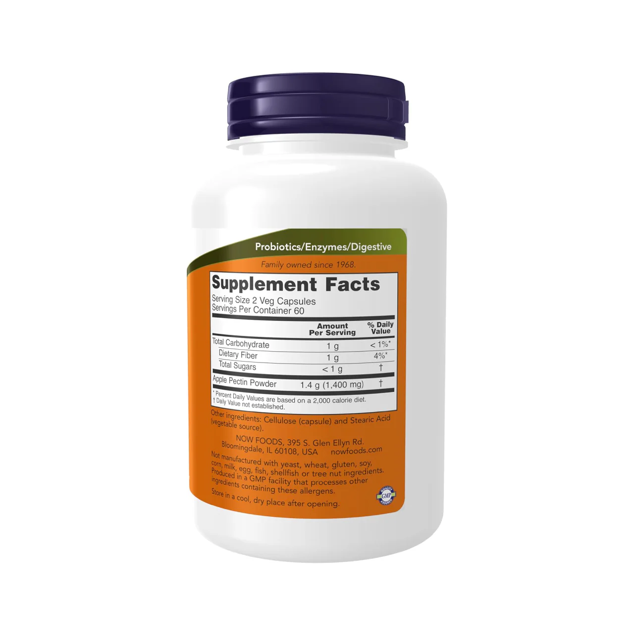 NOW - Apple Pectin 700 mg | 120 Capsules - Image 2