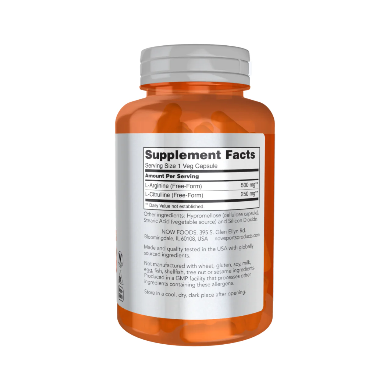 NOW - Arginine & Citrulline | 120 Capsules - Image 2