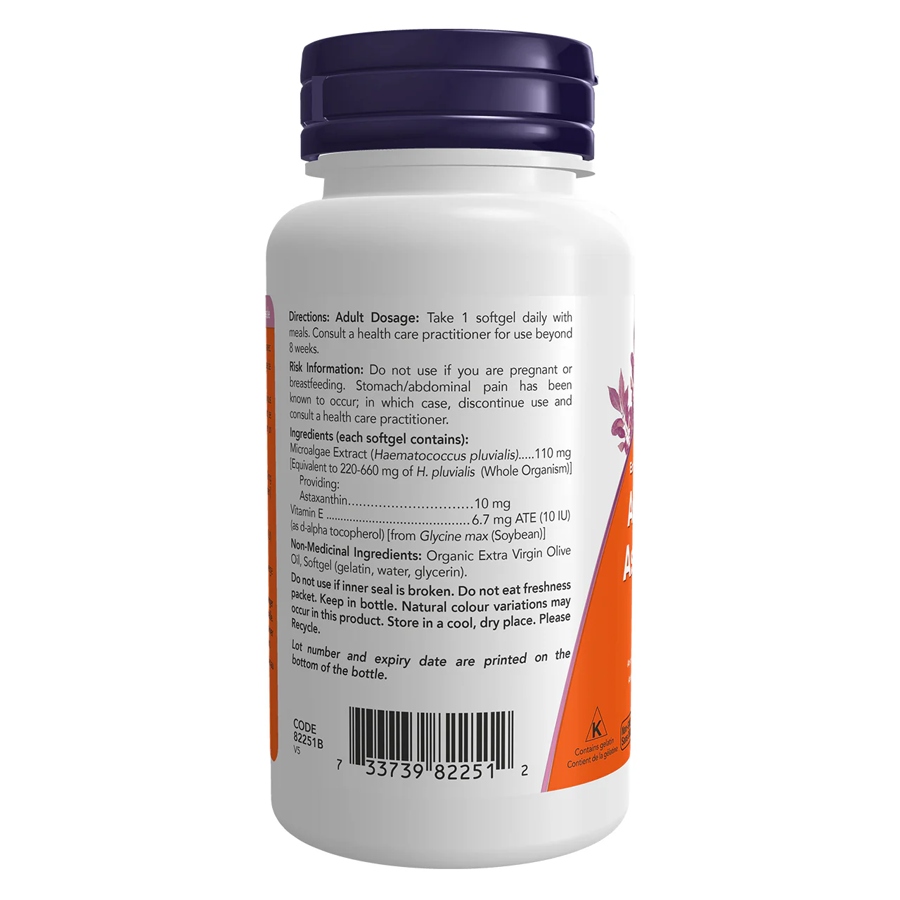NOW - Astaxanthin 10mg | 60 Softgels - Image 2