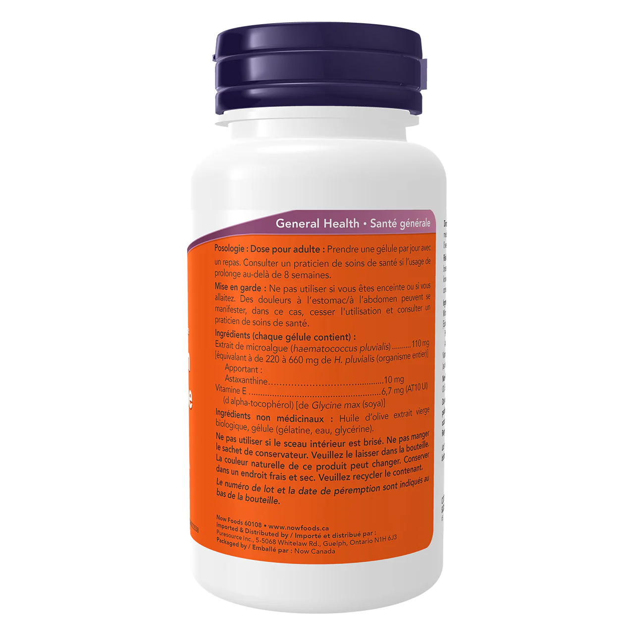 NOW - Astaxanthin 10mg | 60 Softgels - Image 3