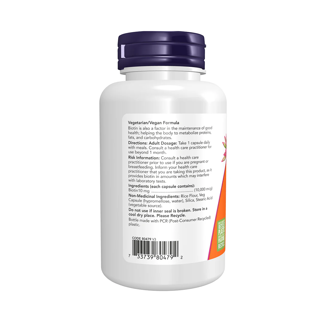 NOW - Biotin 10000 mcg | 120 Caps - Image 3