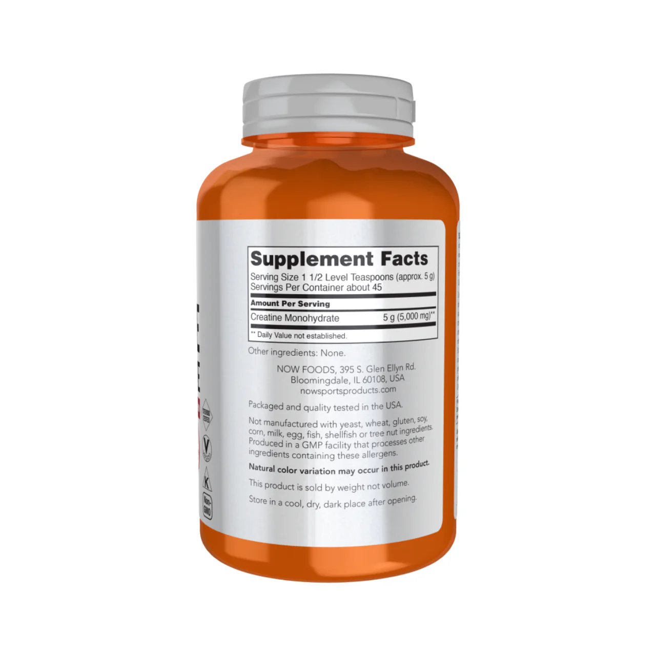 NOW - Pure Creatine Monohydrate Pure Powder | 227 g - Image 2