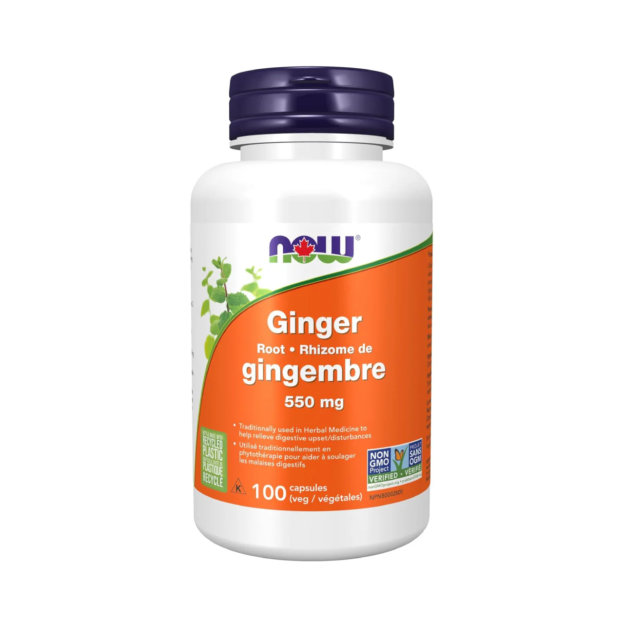 NOW - Ginger Root 550 mg | 100 Veg Capsules