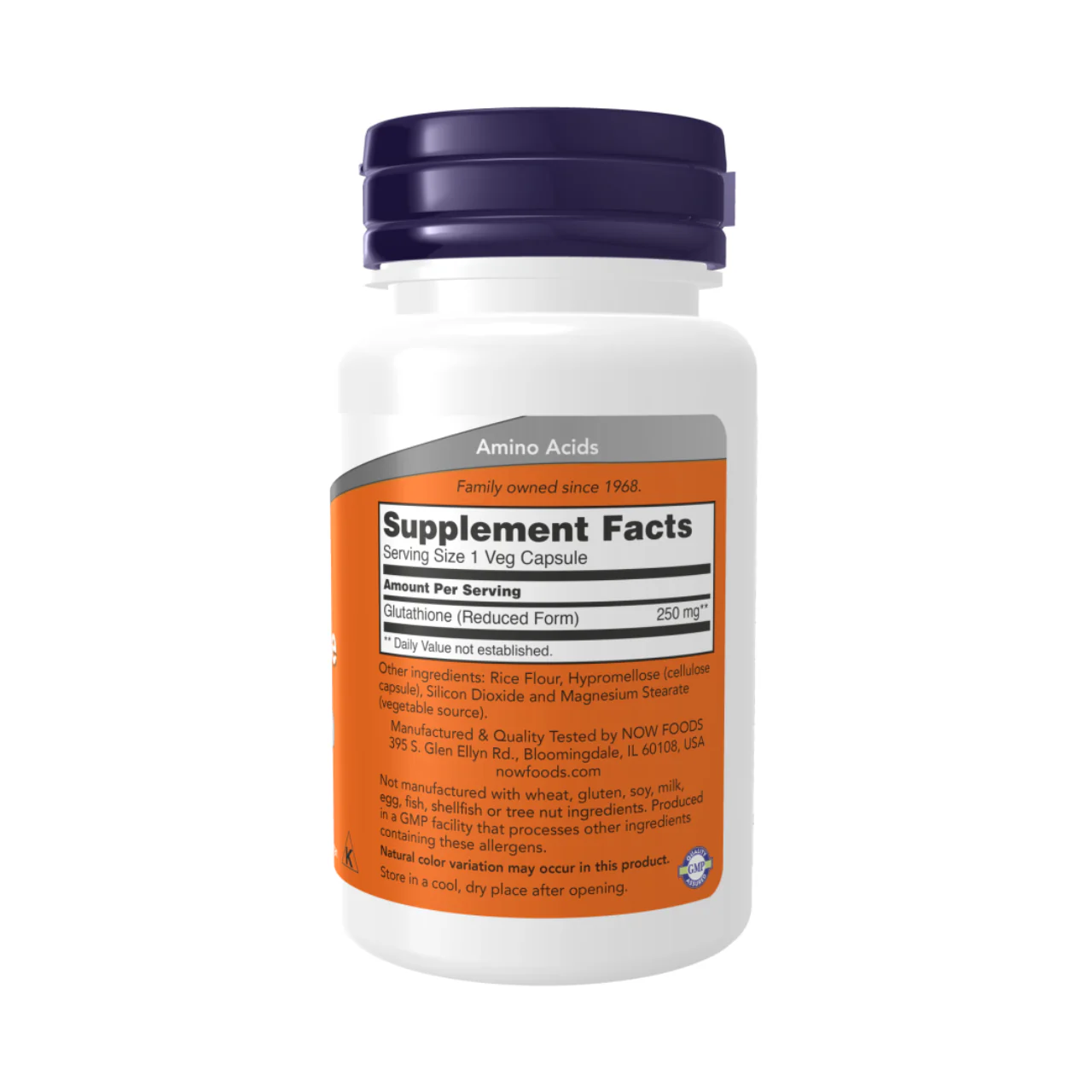 NOW - Glutathione 250mg | 60 Caps - Image 2