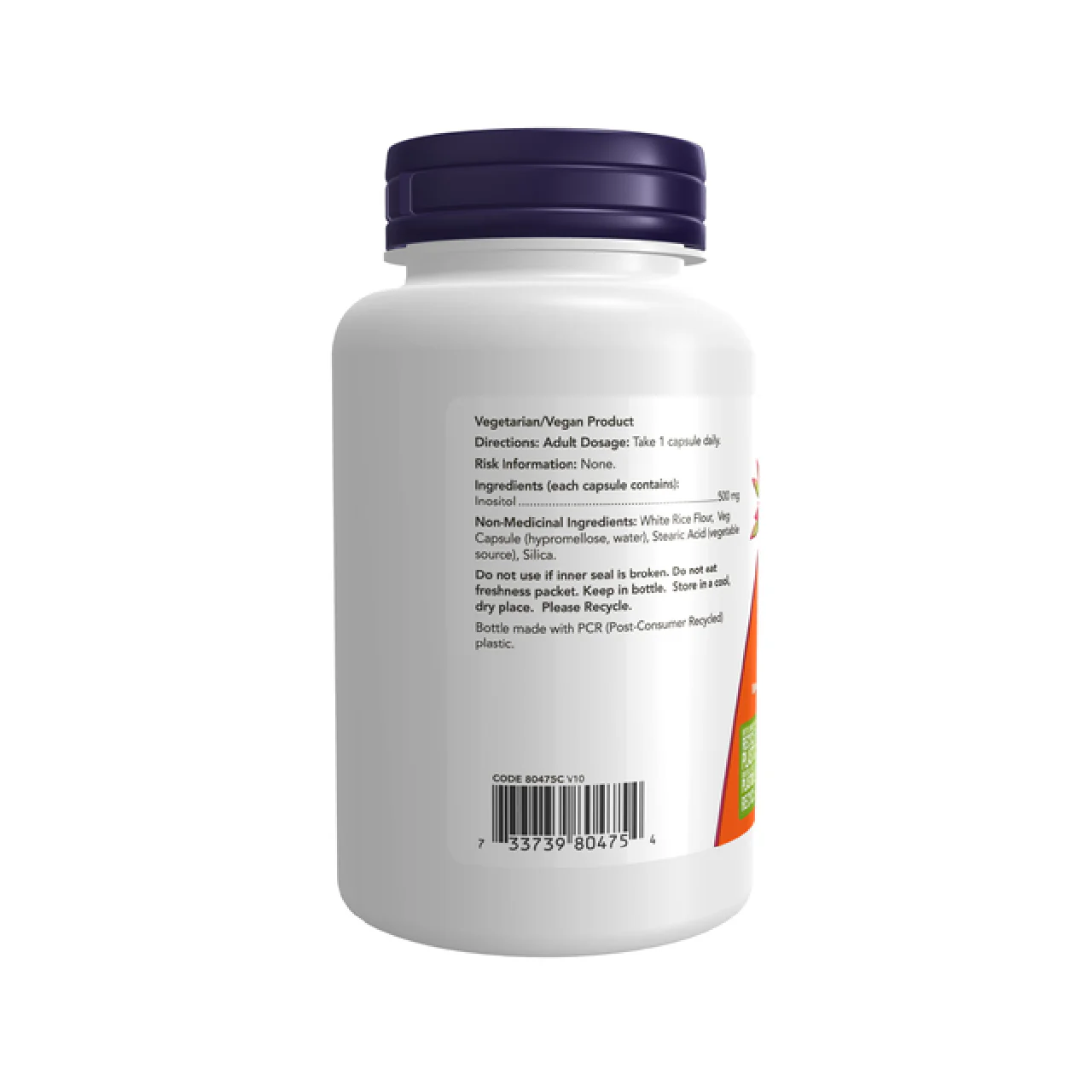 NOW - Inositol 500mg | 100 Caps - Image 2