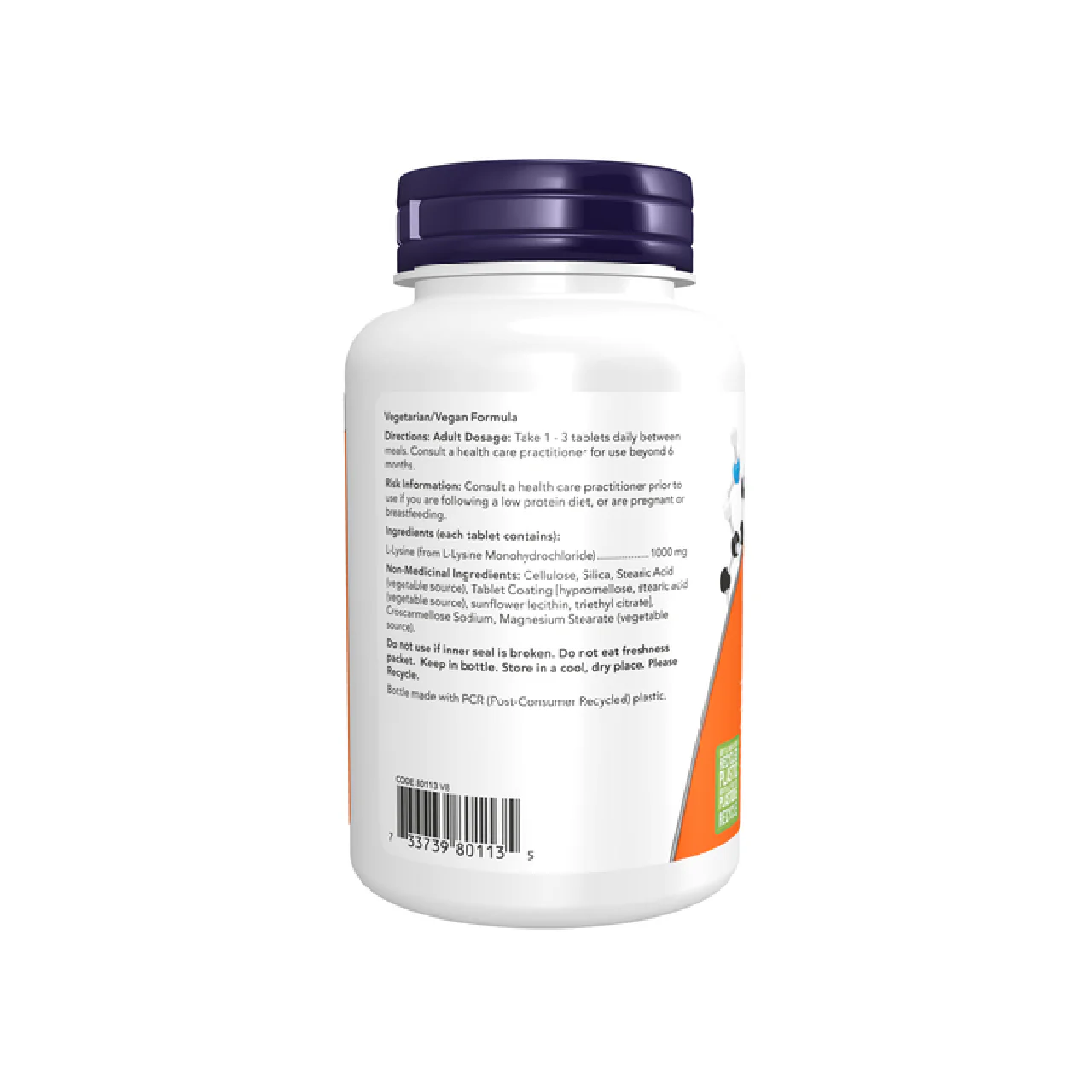 NOW L-Lysine 1000mg | 100 Caps - Image 2