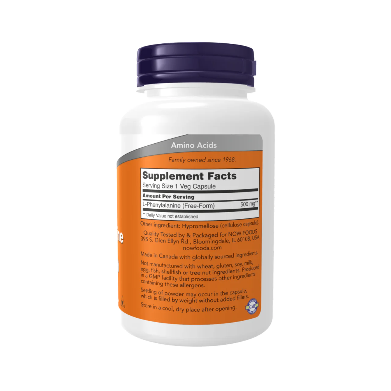 NOW - L-Phenylalanine 500 mg | 120 Capsules - Image 2