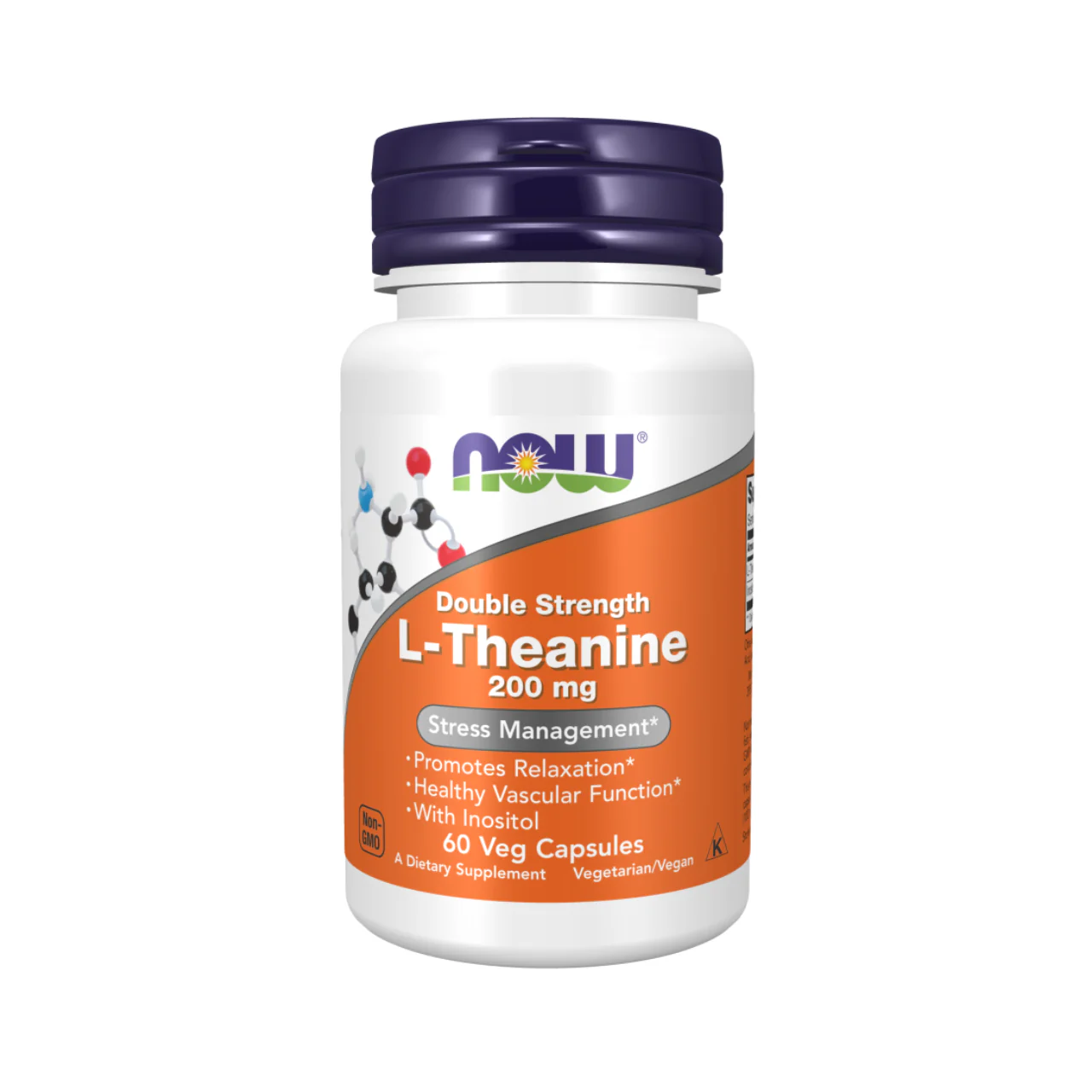NOW - L-Theanine 200 mg with Inositol 100 mg | 60 Capsules