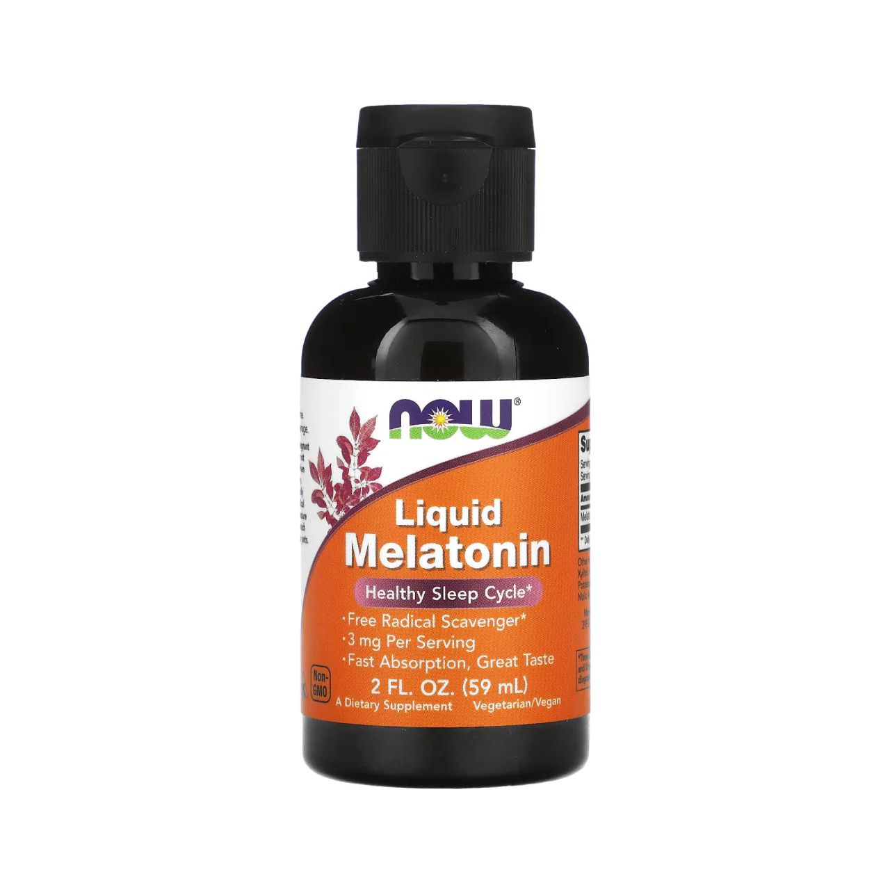 NOW - Melatonin Liquid Vanilla-Citrus | 59 mL