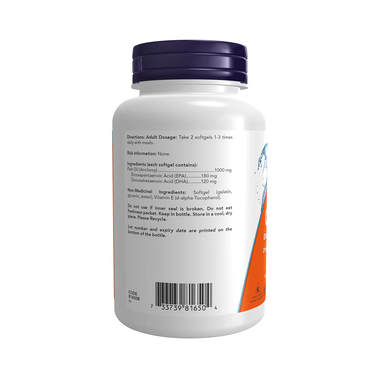 NOW - Omega-3 Fish Oil Blend | 100 Caps - Image 3