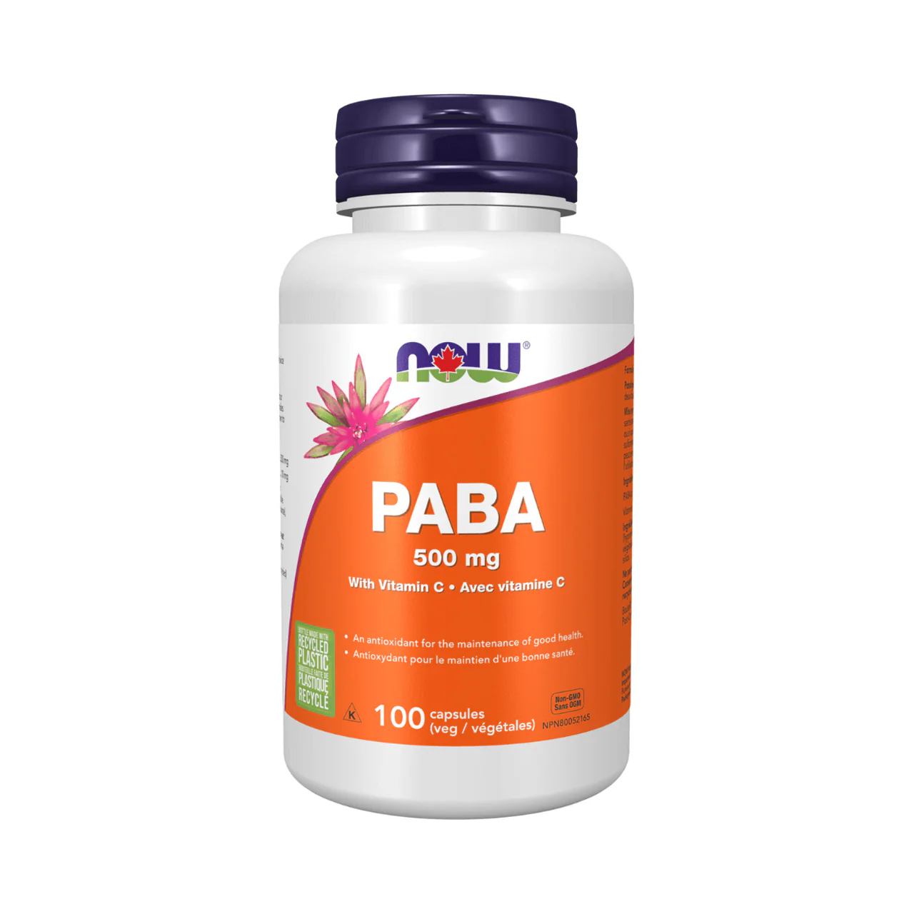 NOW - PABA with Vitamin C 500 mg | 100 Caps