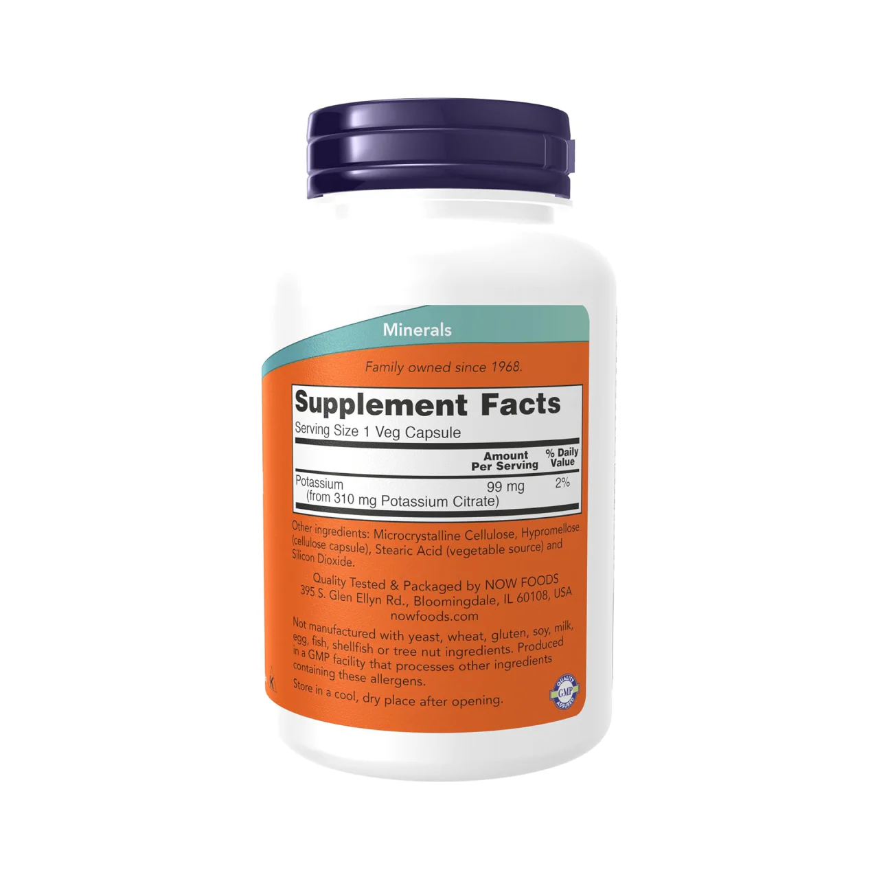 NOW - Potassium Citrate 99 mg | 180 Cap - Image 2