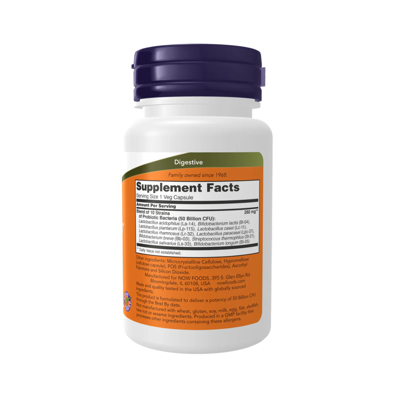 NOW - Probiotic-10 50B | 50 Capsules - Image 2