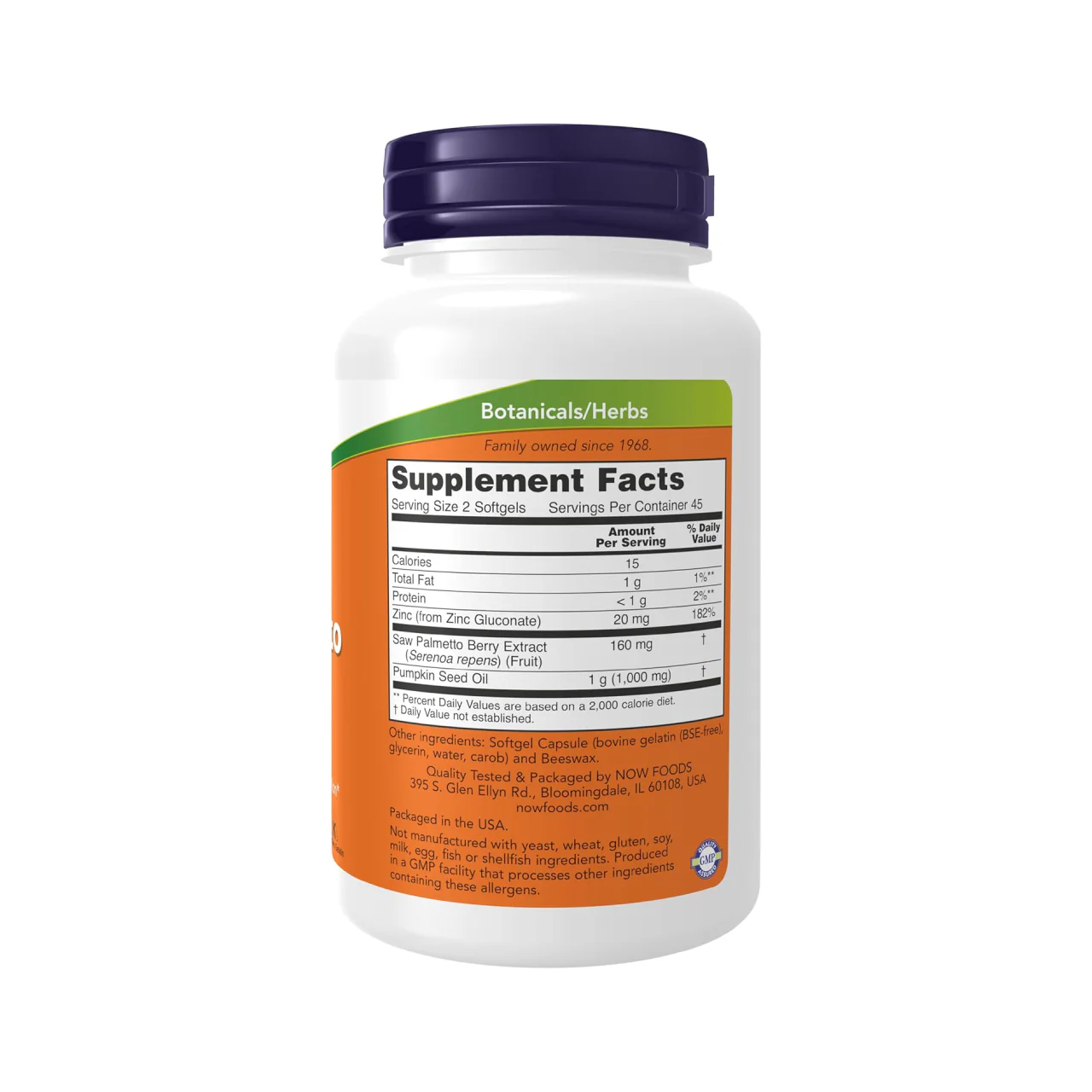 NOW - Saw Palmetto 80 mg | 90 Softgels - Image 2