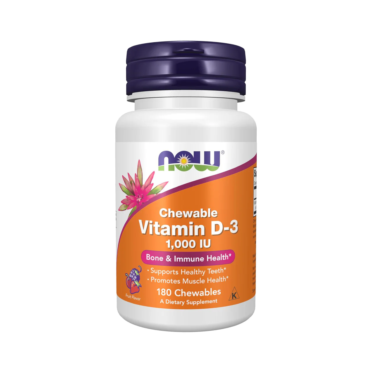 NOW - Vitamin D-3 1,000 IU Chewable | 180 Lozenges