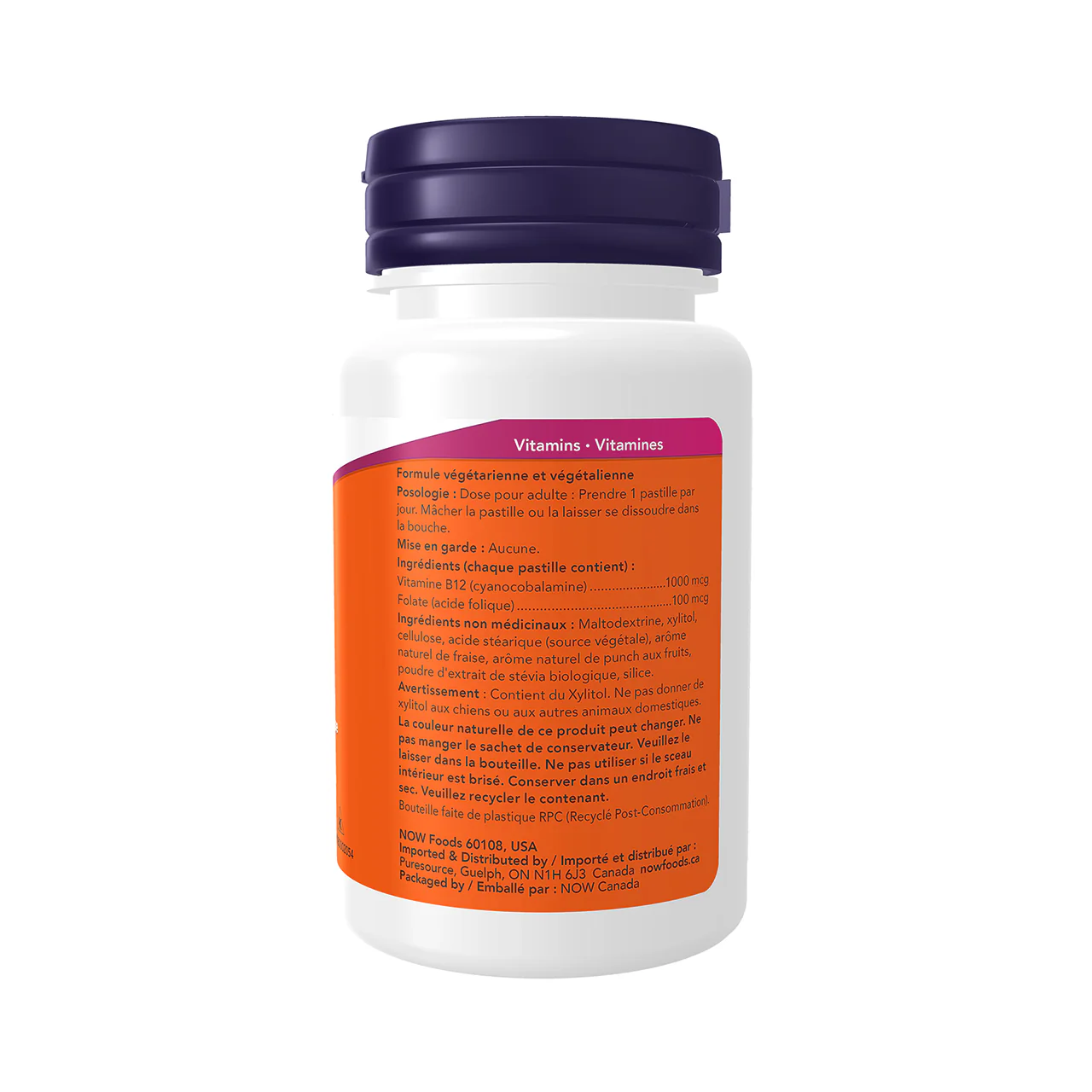 NOW - Vitamin B12 1000 mcg | 100 Lozenges - Image 2
