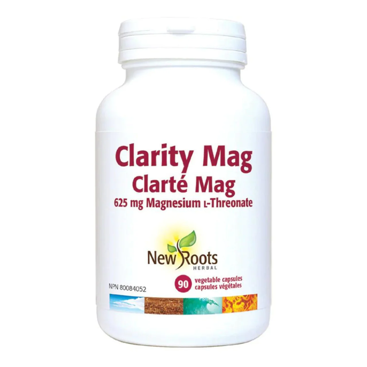 New Roots - Clarity Mag - 625 mg Magnesium ʟ‑Threonate | 90 Vegetable Capsules*