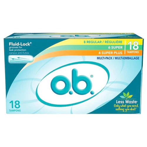 O.B Fluid-Lock Multi-Pack Tampons | 18 Tampons