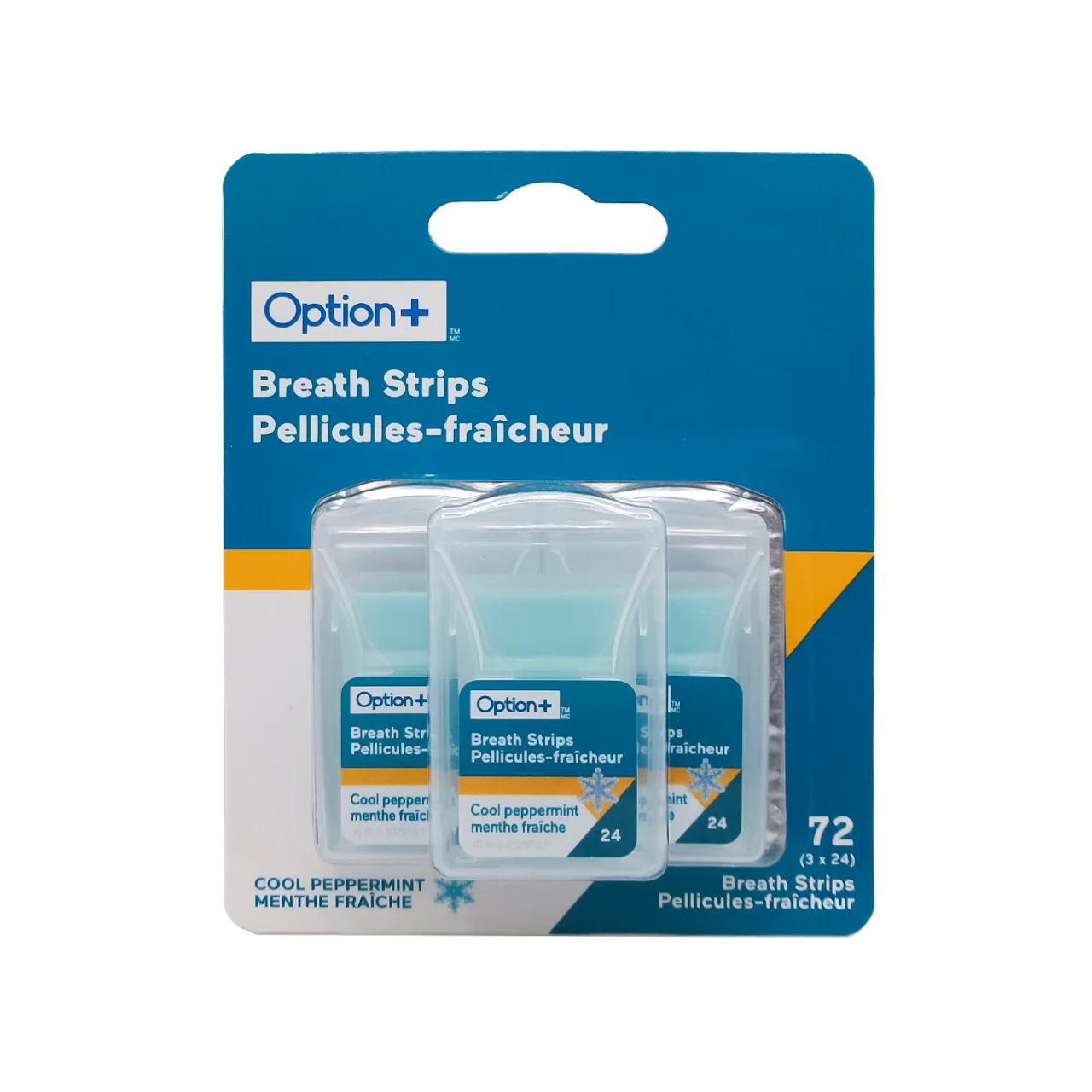Option+ Breath Strips, Cool Peppermint | 72 Breath Strips