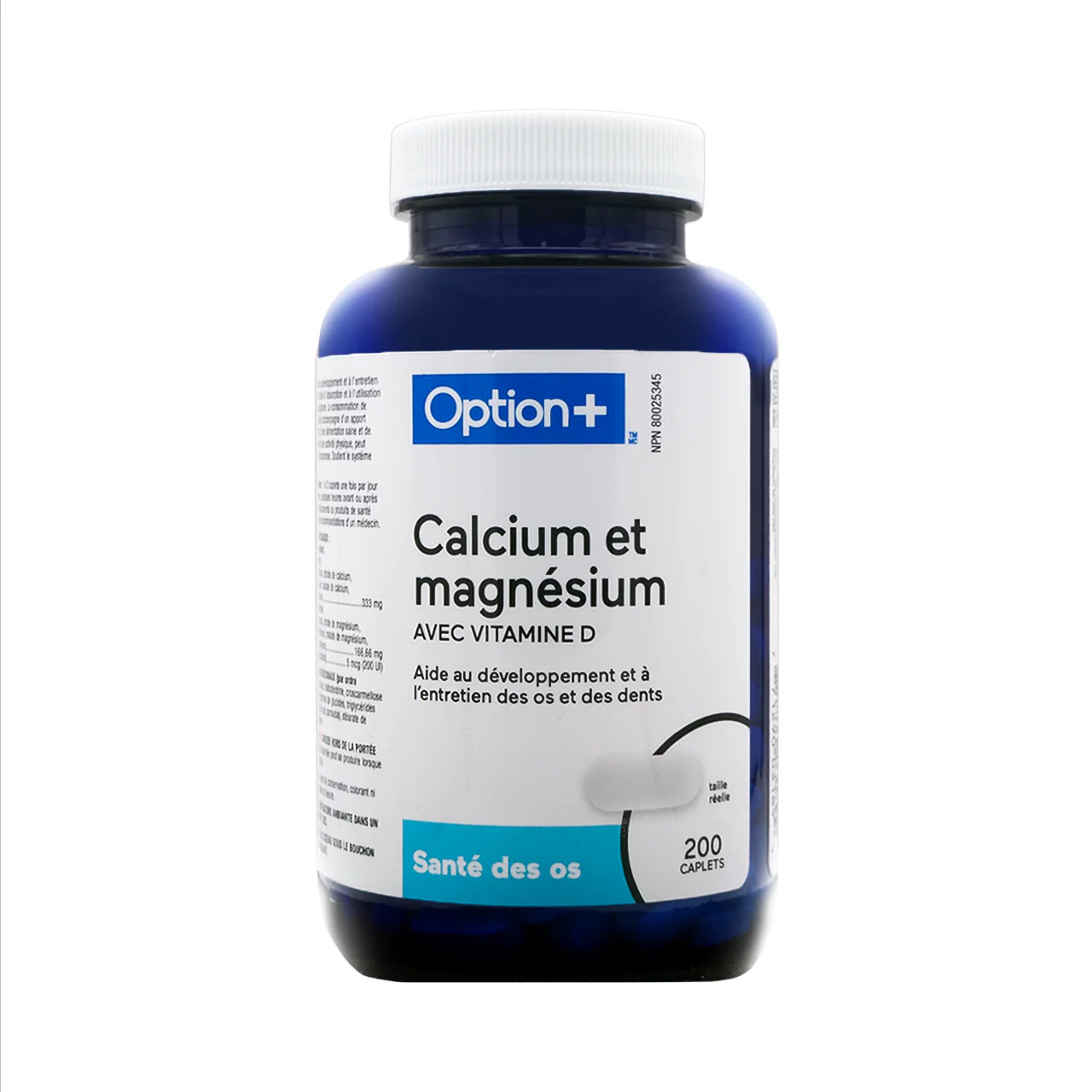 Option+ Calcium & Magnesium with Vitamin D | 200 Caplets - Image 2