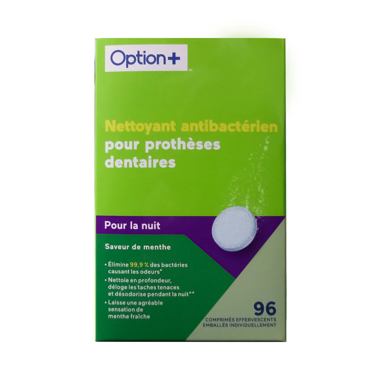 Option+ Antibacterial Denture Cleanser Overnight | 96 Tablets - Image 2