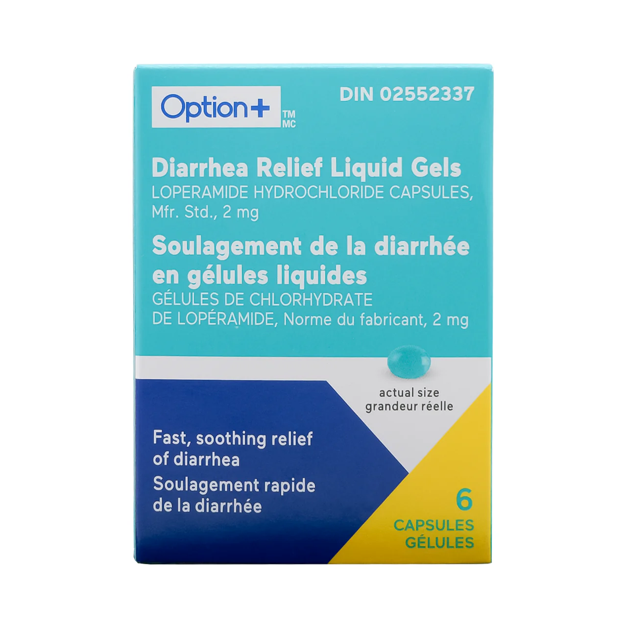 Option+ Diarrhea Relief Liquid Gels | 6 Capsules