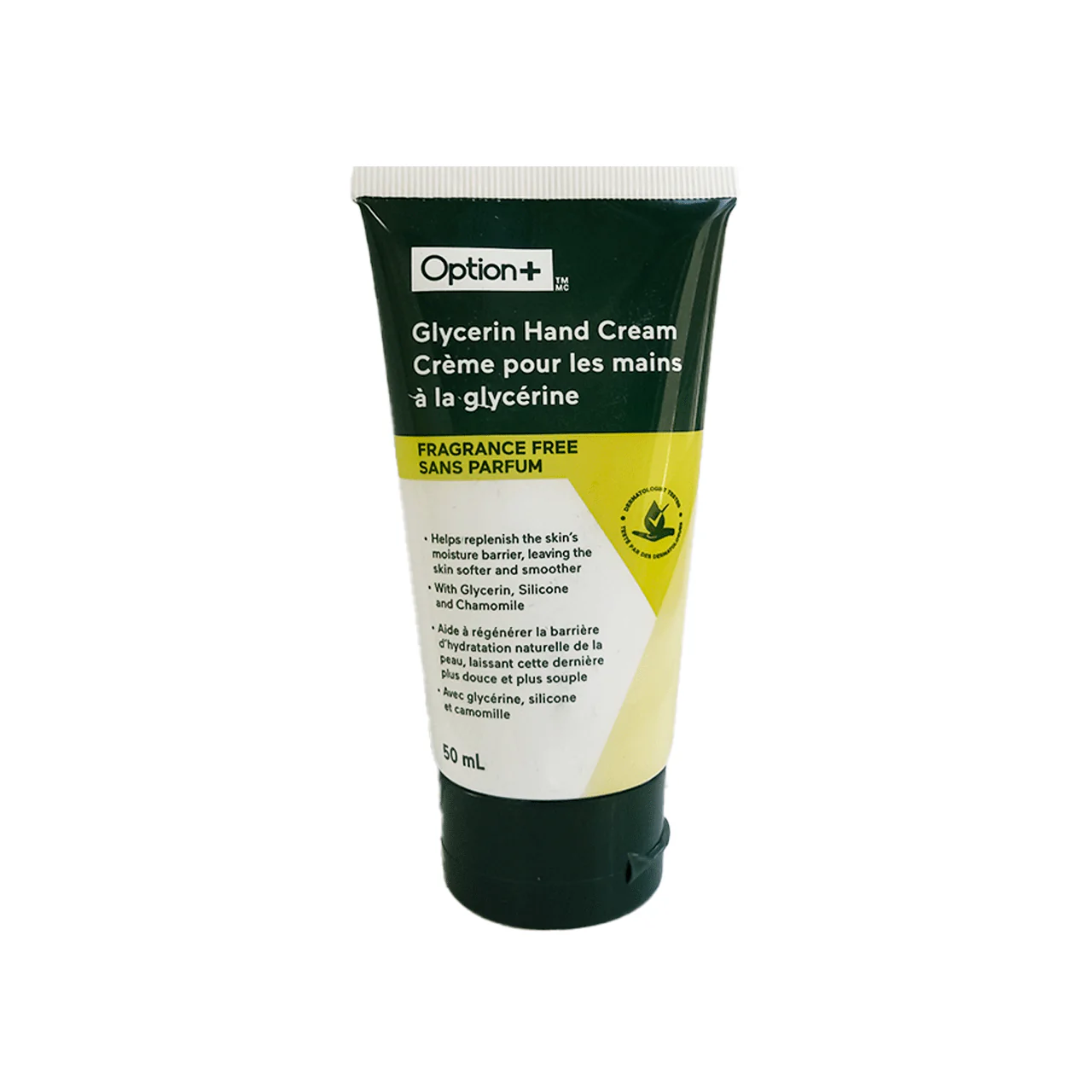 Option+ Glycerin Hand Cream, Fragrance Free | 50 mL