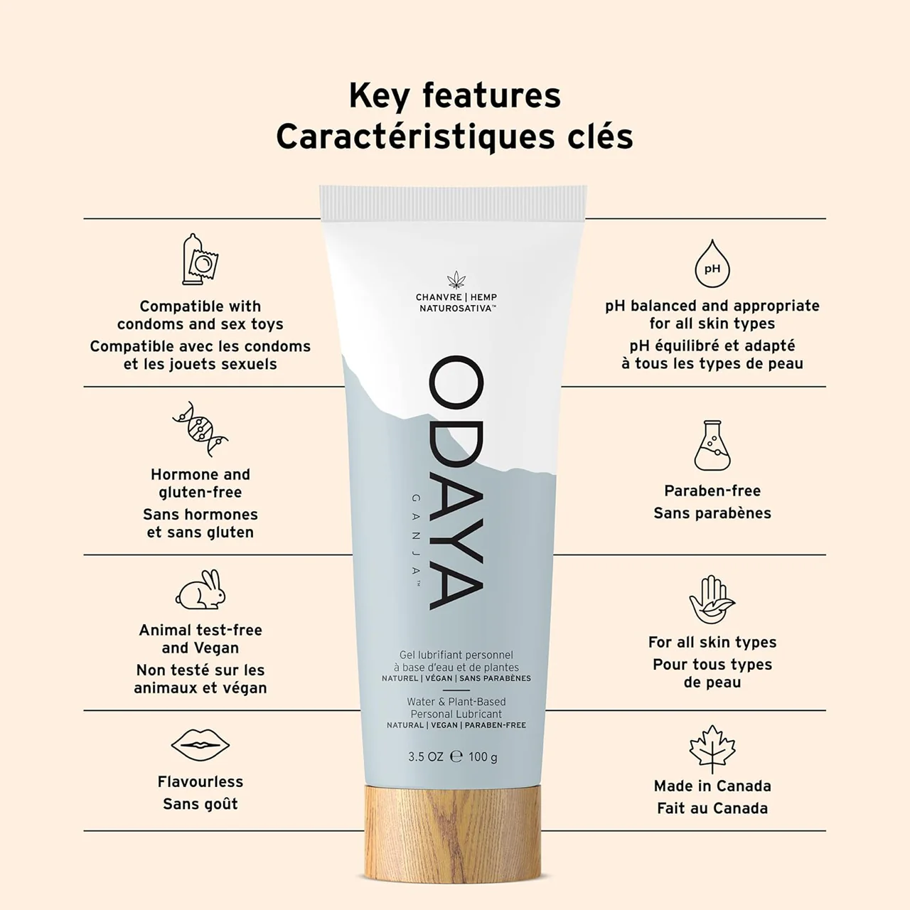 ODAYA - Water & Planet Based Personal Lubricant Gel | 100 mL - Image 2