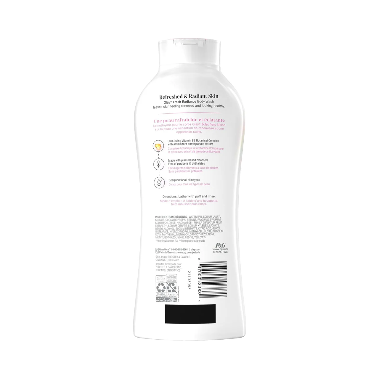Olay - Fresh Outlast B3 Body Wash, Rose Water & Sweet Nectar | 364 mL - Image 2