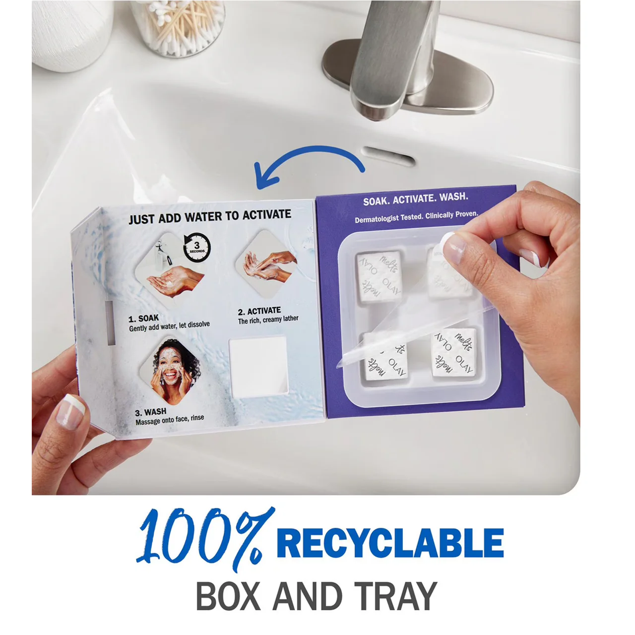 Olay - Water Activated Cleansing Melts + Retinol | 32 Dissolving Pads - Image 3