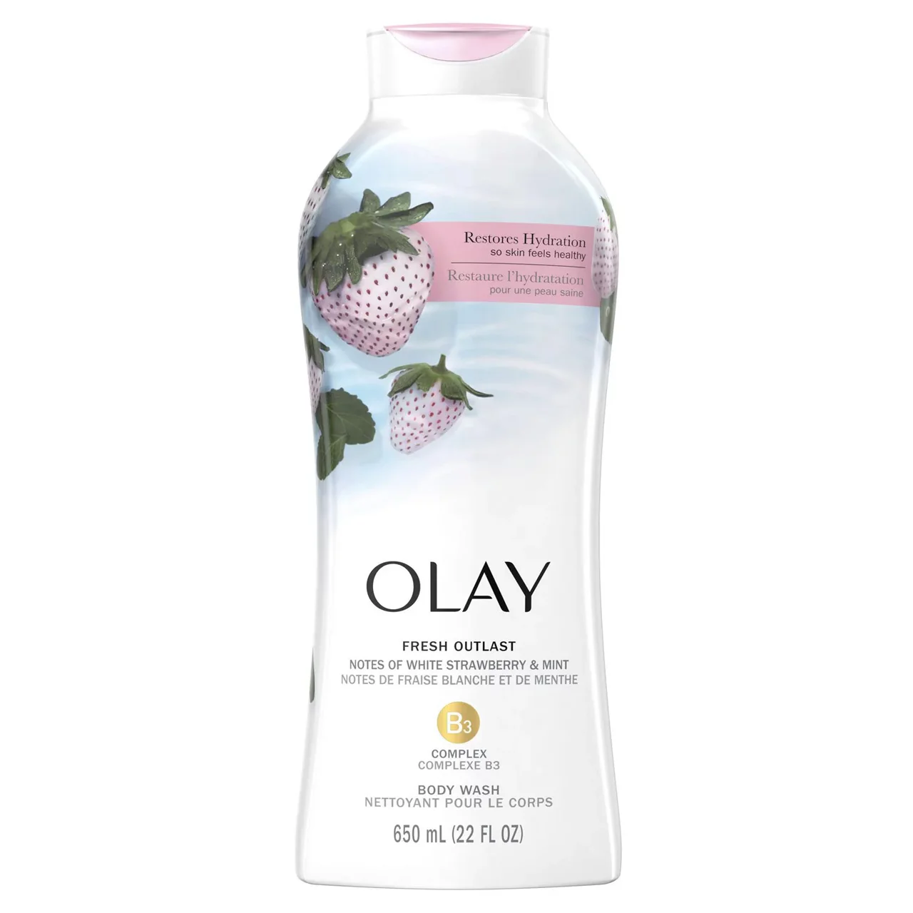Olay - Fresh Outlast B3 Body Wash - White Strawberry & Mint | 650 mL