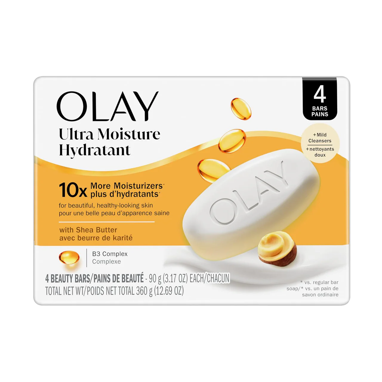 Olay - Ultra Moisture Shea Butter with B3 Complex Soap Bars | 4 Bars X 90 g