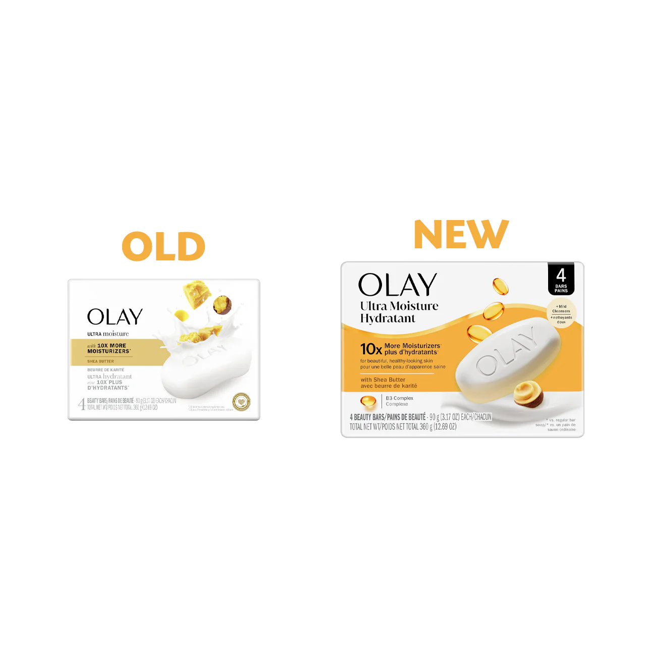 Olay - Ultra Moisture Shea Butter with B3 Complex Soap Bars | 4 Bars X 90 g - Image 2